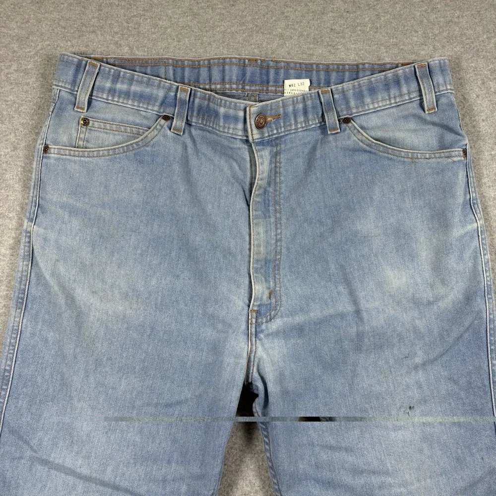Vintage 90s Levis Action 43415 Denim Jeans Mens 38x32 Light Wash Straight Leg